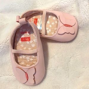 Carter pink baby girl shoes